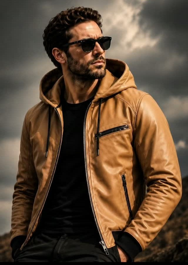 The Chouette Rebel Hooded Protective Leather Motorcycle Jacket