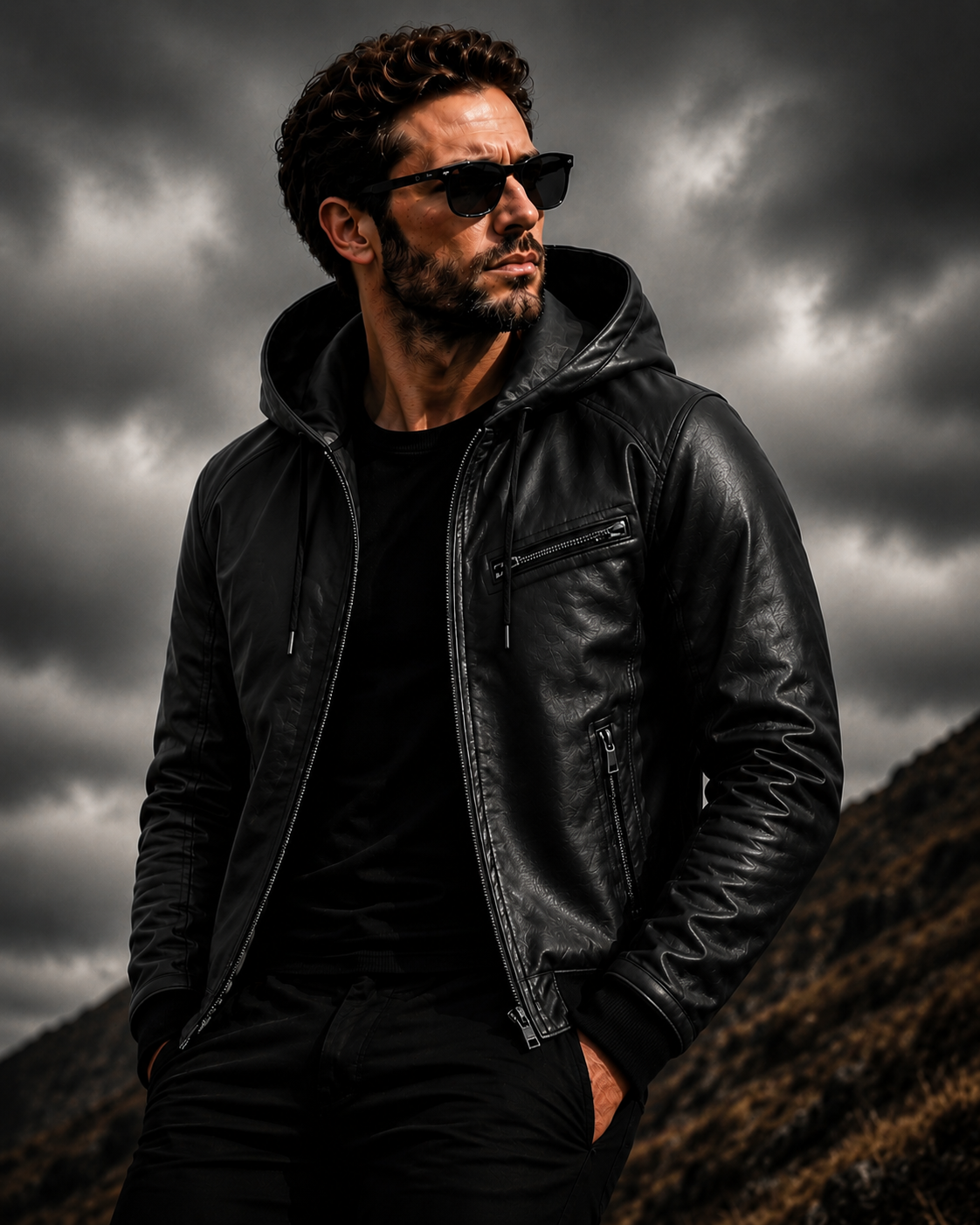 The Chouette Rebel Hooded Protective Leather Motorcycle Jacket