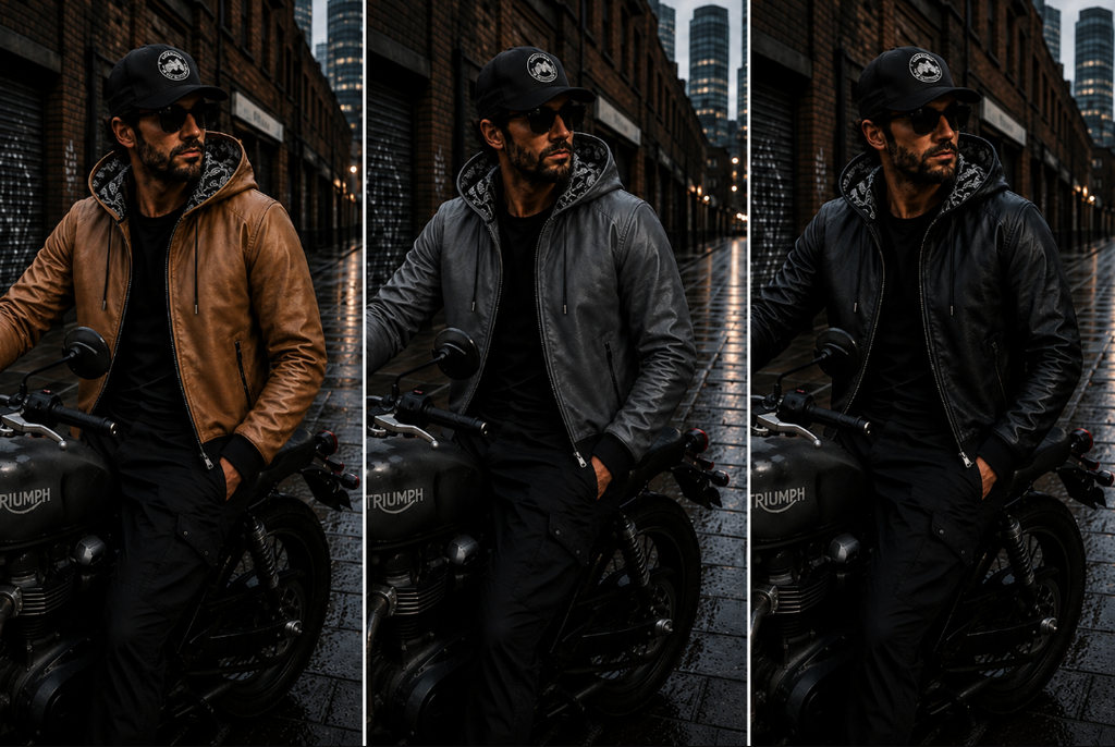 The Chouette Rebel Hooded Protective Leather Motorcycle Jacket