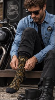 The Feelin Motorcycle Paisley Socks